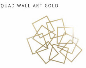Quad Wall Art Gold