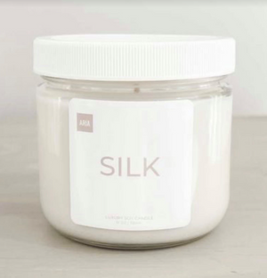 Silk  Pure Soy Candle  12 oz  Peony + Water Lily + Light Wood