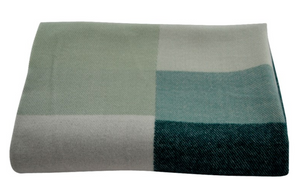 Green Throw Blanket  130 by 160 cm