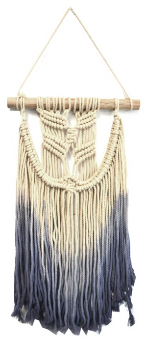 Macrame shaded blue  41 by 42 cm