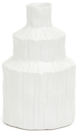 Laurentia Small Vase White  5 inches by 8 inches