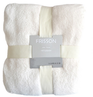 Frisson Throw Cream/White  120 by 150 cm