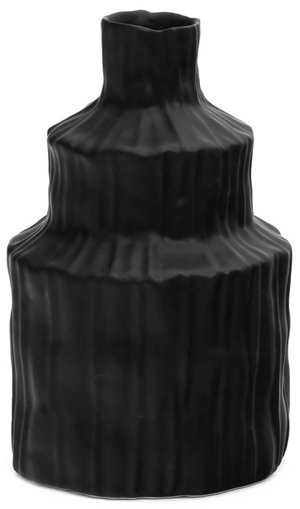 Laurentia Small Black Vase  5 inches by 8 inches